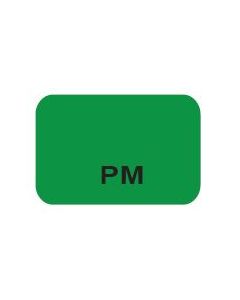 LABEL - PM BLACK PRINT ON GREEN - 15 X 1 - 1000/BOX - MTPM-GREEN2C