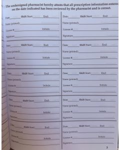 PHARMACIST DISPENSING LOG BOOK - NARC-BK-RPH