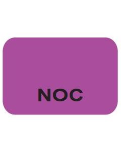 SHEETED LABEL - NOC BLACK PRINT ON PURPLE - 15 X 1 - 1600/PACK - NOC-PURP2C