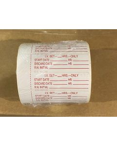 LABEL - IV TUBING (IV-3) - 3/4 X 3 - IV SET--HRS--ONLY