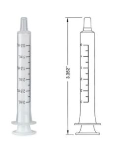CLEAR ORAL DISPENSER - WHITE PLUNGER - 3 ML - 100/PACK - ORAL41-3ML