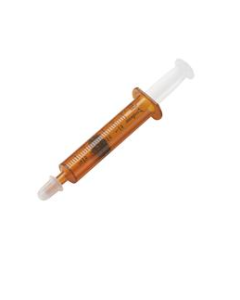 ORAL SYRINGE 6ML- AMBER W/BLACK MARKINGS W/TIP CAP