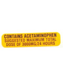WARNING LABEL - 1-9/16 X 3/8 - CONTAINS ACETAMINOPHEN 3000MG - P-ACE3