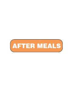 WARNING LABEL - 1-9/16 X 3/8 - AFTER MEALS - P-AFTER