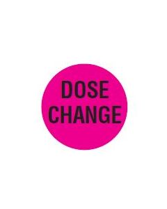 LABEL - 3/4 CIRCLE - DOSE CHANGE - 500/ROLL - P-DOSE
