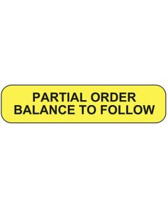 WARNING LABEL - 1-9/16 X 3/8 - PARTIAL ORDER BALANCE TO FOLLOW - P-PART