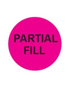 WARNING LABEL - 1 CIRCLE - PARTIAL FILL - 1000/ROLL - P-PARTIAL