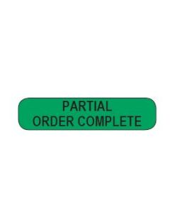 WARNING LABEL - 1-9/16 X 3/8 - PARTIAL ORDER COMPLETE - P-POC