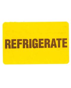 WARNING LABEL - 2-3/4 X 1-3/4 - REFRIGERATE - P-REFRIGERATE