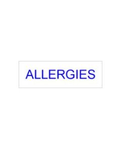 STAMP - SELF-INKING - 9/16 X 1-1/2 - ALLERGIES - P4911ALLERGIES