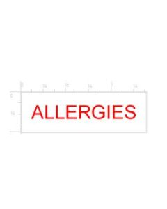 STAMP - SELF-INKING - 9/16 X 1-1/2 - ALLERGIES - P4911ALLERGIESRED