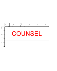 STAMP - SELF-INKING - 9/16 X 1-1/2 - COUNSEL - P4911COUNSEL