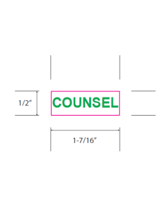 STAMP - SELF-INKING - 9/16 X 1-1/2 - COUNSEL