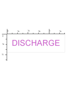 STAMP - SELF-INKING - 9/16 X 1-1/2 - DISCHARGE - P4911DISCHARGE