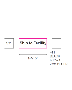 STAMP - SELF-INKING - 9/16 X 1-1/2 - SHIP TO FACILITY