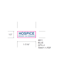STAMP - SELF-INKING - 9/16 X 1-1/2 - HOSPICE ORDER ON DEMAND - P4911HOSPICE