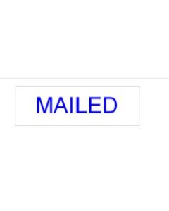 STAMP - SELF-INKING - 9/16 X 1-1/2 - MAILED - P4911MAILEDBLUE