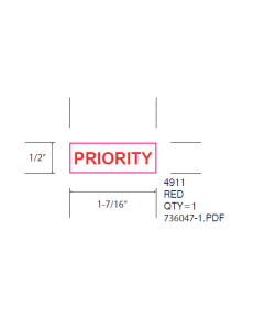 STAMP - SELF-INKING - 9/16 X 1-1/2 - PRIORITY - P4911PRIORITY