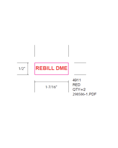 STAMP - SELF-INKING - 9/16 X 1-1/2 - REBILL DME