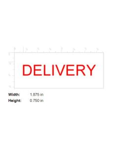 STAMP - SELF-INKING - 3/4 X 1-7/8 - DELIVERY - P4912DELVRY-RED