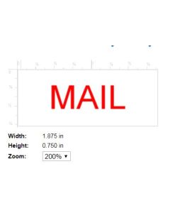 STAMP - SELF-INKING - 3/4 X 1-7/8 - MAIL - P4912MAIL RED