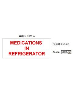 STAMP - SELF-INKING - 3/4 X 1-7/8 - MEDICATIONS IN REFRIGERATOR - P4912MEDREFRG