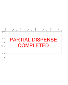 STAMP - SELF-INKING - 3/4 X 1-7/8 - PARTIAL DISPENSE COMPLETED - P4912PARTIAL