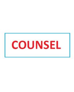 STAMP - SELF-INKING - 7/8 X 2-3/8 - COUNSEL - P4913COUNSEL