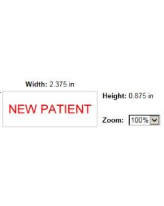 STAMP - SELF-INKING - 7/8 X 2-3/8 - NEW PATIENT - P4913NEWPAT