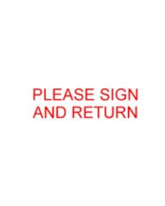 STAMP - SELF-INKING - 7/8 X 2-3/8 - PLEASE SIGN AND RETURN