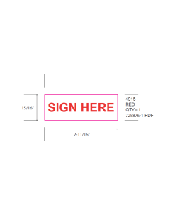 STAMP - SELF-INKING - 1 X 2-3/4 - SIGN HERE - P4915SIGN