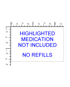 STAMP - SELF-INKING - 1-9/16 X 2-3/8 - HIGHLIGHTED MEDICATION