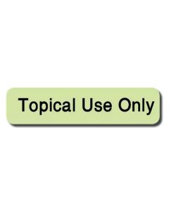 WARNING LABEL 1-1/2 X 3/8 TOPICAL USE ONLY - PAUXW-0026