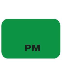 SHEETED LABEL - PM BLACK PRINT ON GREEN - 15 X 1 - 1600/PACK - PM-GRN2C