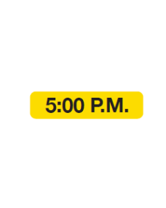 WARNING LABEL - 1-9/16” X 3/8” - 5:00 PM