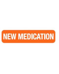 WARNING LABEL - 1-9/16” X 3/8” - NEW MEDICATION - PM1-NEWMED