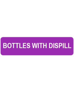 WARNING LABEL - 3-1/2 X 7/8 - BOTTLES WITH DISPILL