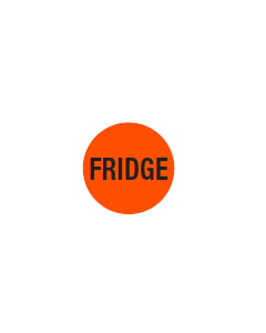WARNING LABEL - 3/4 CIRCLE - FRIDGE