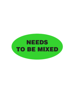 WARNING LABEL - 2-1/2 X 1-1/4 OVAL - NEEDS TO BE MIXED