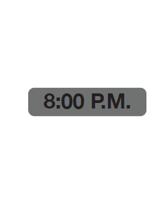 WARNING LABEL - 1-9/16” X 3/8” - 8:00 PM