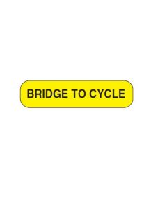 WARNING LABEL - 1-9/16 X 3/8 - BRIDGE TO CYCLE - P-BRIDGE