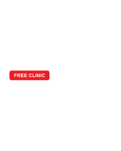 WARNING LABEL - 1-9/16” X 3/8” - FREE CLINIC