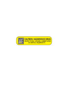 WARNING LABEL - 1-9/16 X 3/8 - CAUTION: HAZARDOUS DRUG - PM1HAZARDOUS