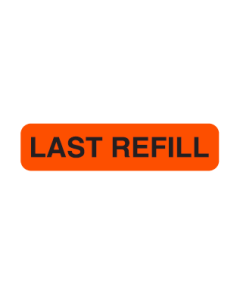 WARNING LABEL - 1-9/16 X 3/8 - LAST REFILL