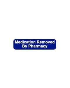 WARNING LABEL - 1-9/16” X 3/8” - MEDICATION REMOVED - PM1MEDREMOVED-BL
