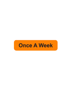 WARNING LABEL - 1-9/16” X 3/8” - ONCE A WEEK