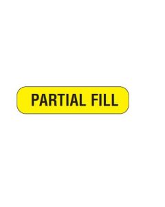 WARNING LABEL - 1-9/16” X 3/8” - PARTIAL FILL - PM1PARTIAL