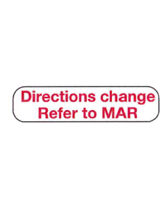 WARNING LABEL - 1-9/16” X 3/8” - DIRECTIONS CHANGE