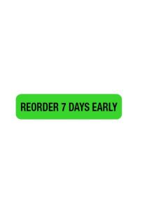 WARNING LABEL - 1-9/16” X 3/8” - REORDER 7 DAYS EARLY