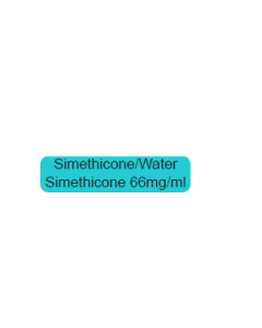 WARNING LABEL - 1-9/16 X 3/8 - SIMETHICONE/WATER